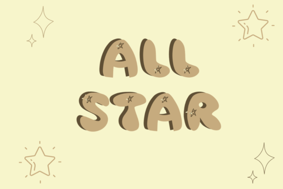 All Star: A Playful Display Font for Heartfelt Editorial Moments