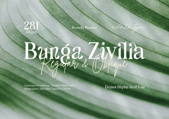 Bunga Zivilia: A Stylish Display Font for Small Business Branding