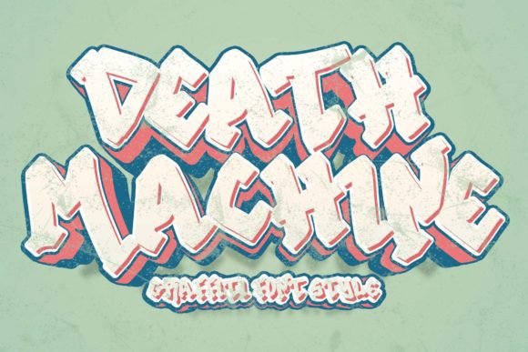 Death Machine Font: A Bold, Elegant Graffiti Typeface for Crafters
