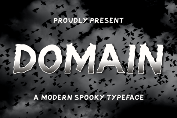 Domain: A Spooky Display Font for Editorial Halloween Design