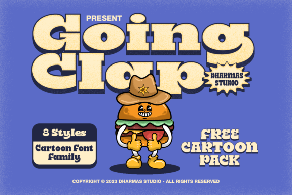 Going Clap: A Bold, Nostalgic Display Typeface for Editorial Design