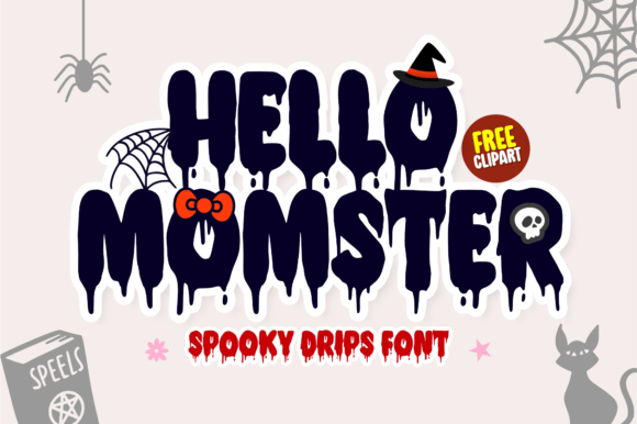 Hello Momster: A Spooky Display Font That Grabs Attention