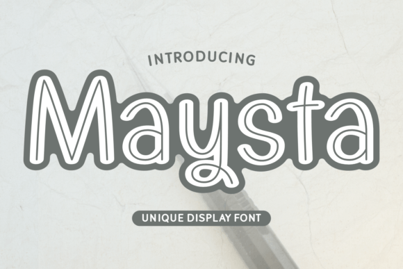 Maysta: A Playful Display Font for Joyful Digital Branding