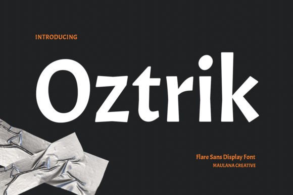Oztrik: A Soft Flare Display Font for Digital Branding