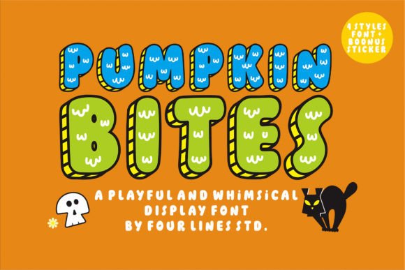 Pumpkin Bites: A Playful Display Font for Handmade Brands