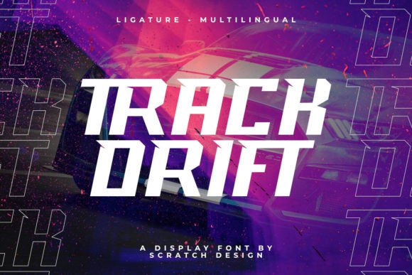 Track Drift Font: Bold Racing Style for Craft Labels & Printables