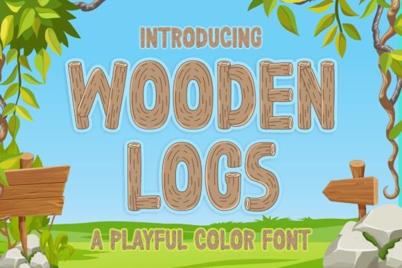 Wooden Logs: A Display Font That Feels Like Sunlight Through Timber